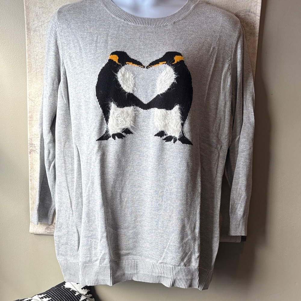 Lane Bryant Light Gray Knit Top